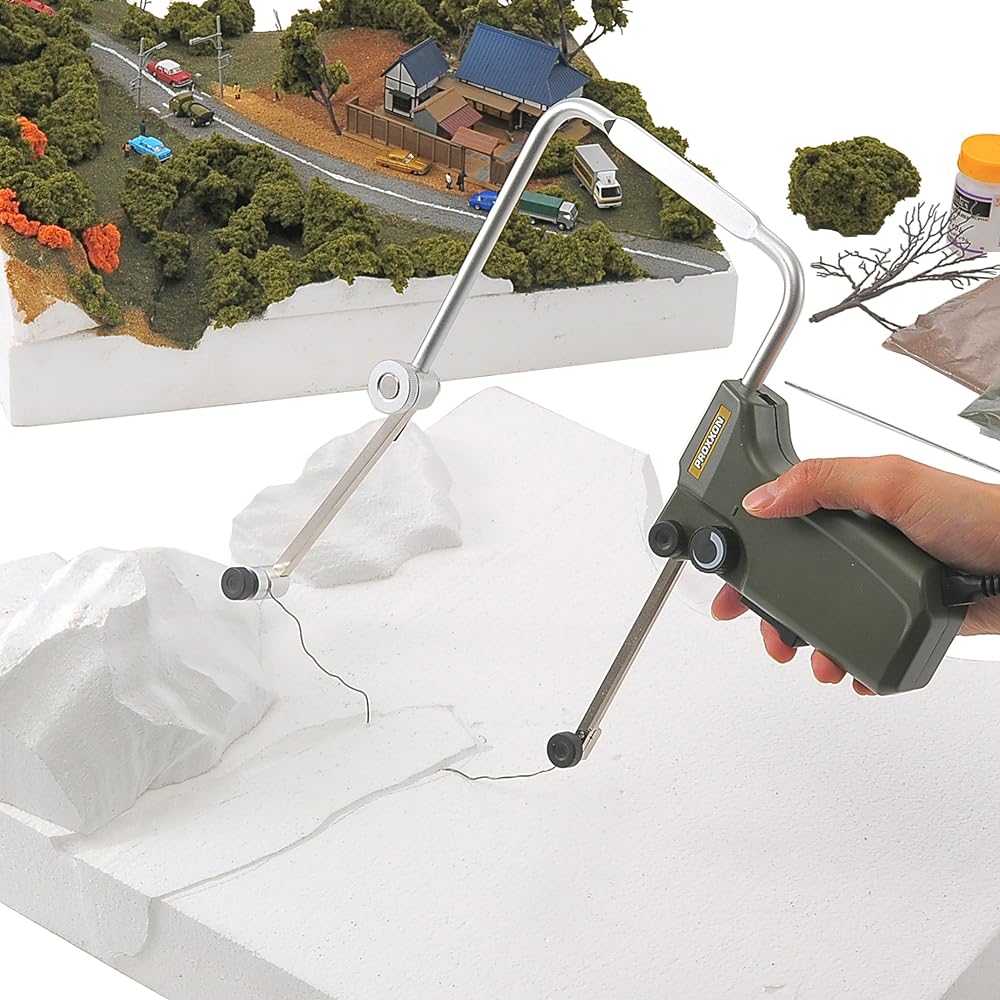 PROXXON Hand Styrofoam Cutter HSE Cuts Styrofoam by changing nichrome wire into any shape [Temperature adjustable] No.27185