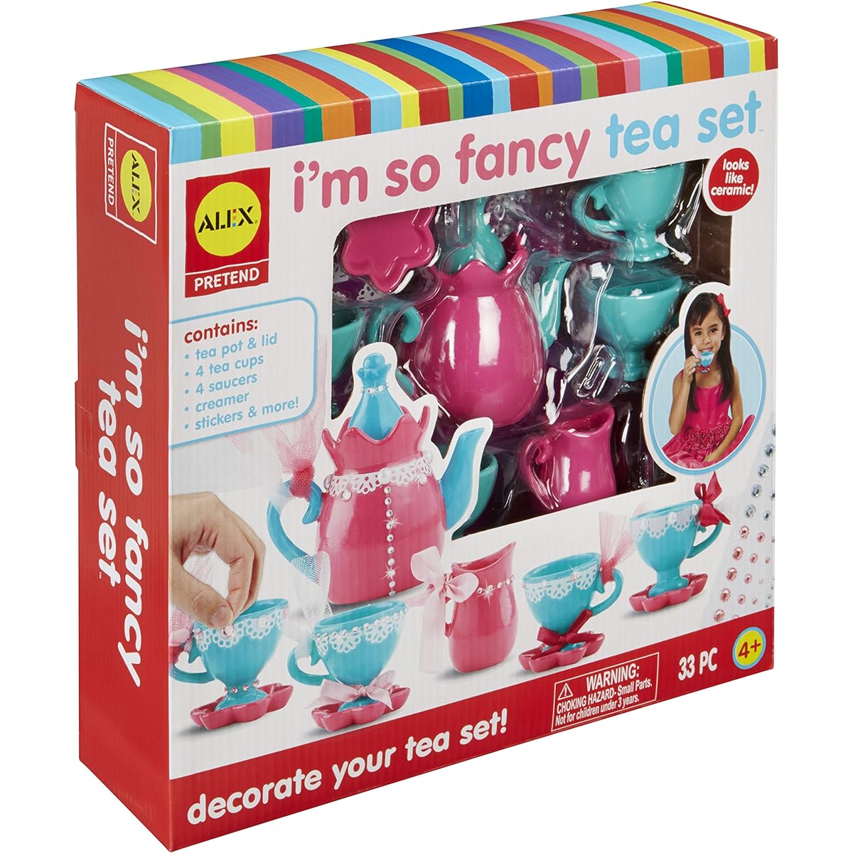 ALEX Toys Pretend I'm So Fancy Tea Set, Pink