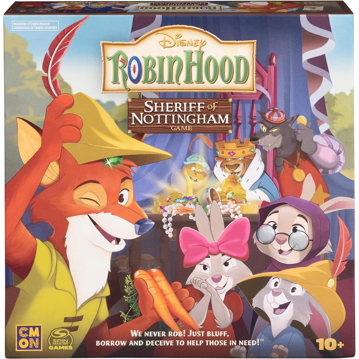 SPIN MASTER GAMES Disney Robin Hood Sheriff of Nottingham Game Family Board Game Disney Gifts Family Night Board Game for Adults & Kids Ages 10+