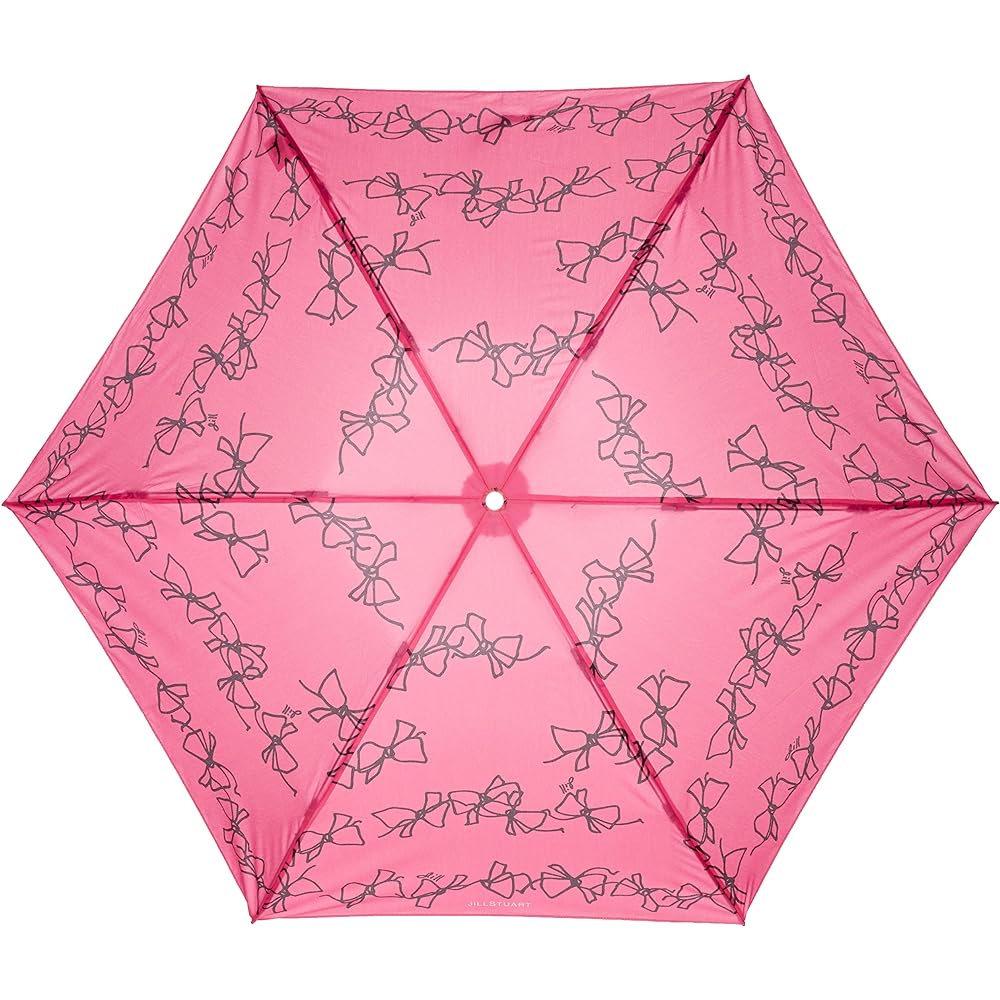 [Jill Stuart] AURORA JI-17721-21 Ribbon Pattern Lightweight Carbon Folding Umbrella for Women