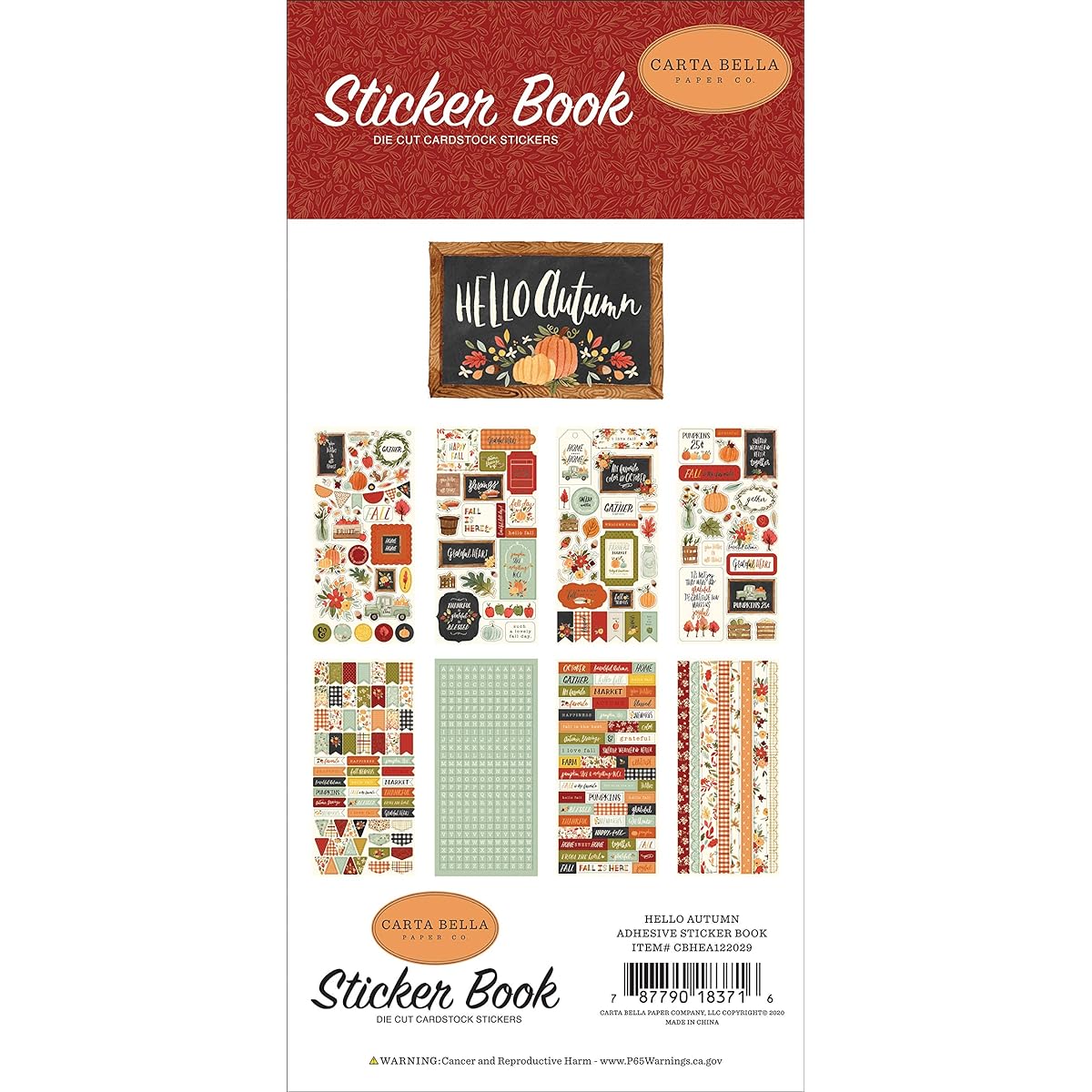 Carta Bella Sticker Book-Hello Autumn -EA122029