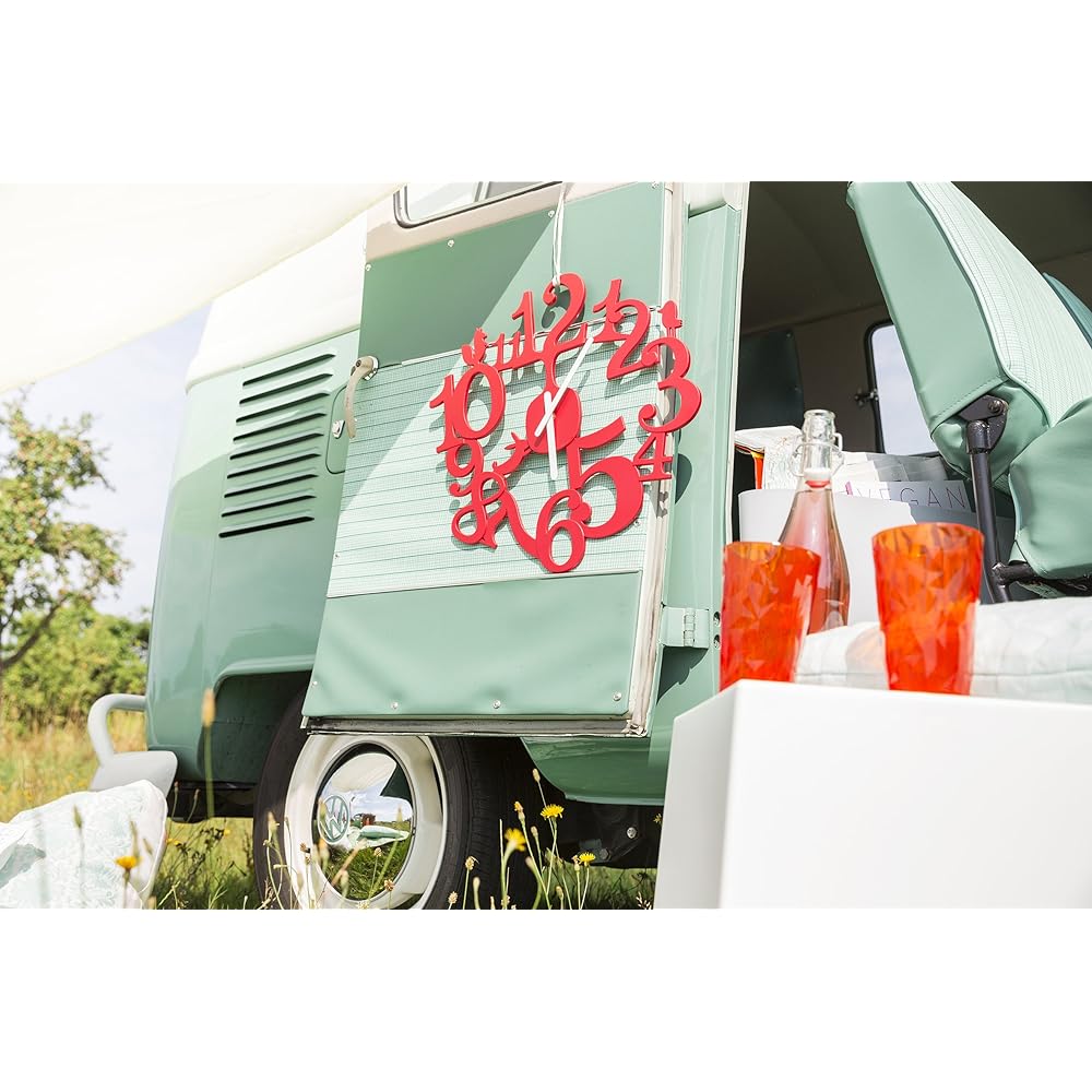 Koziol Wall Clock [pi:p] Raspberry KZ2327-583