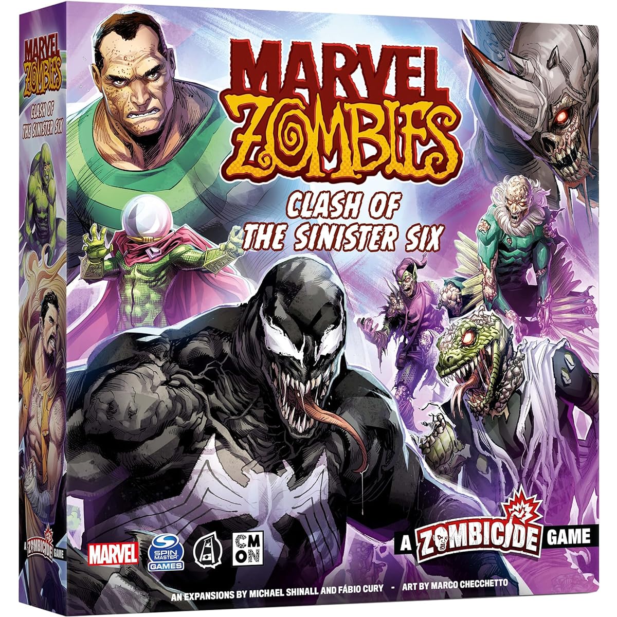 Marvel Zombies: Zombicide Game - Clash of the Sinister Six - Heroes vs. Villains of the Zombie Apocalypse! Cooperative Strategy Game, Ages 14+, For 1-6 Players, 90 Minutes, Made by CMON