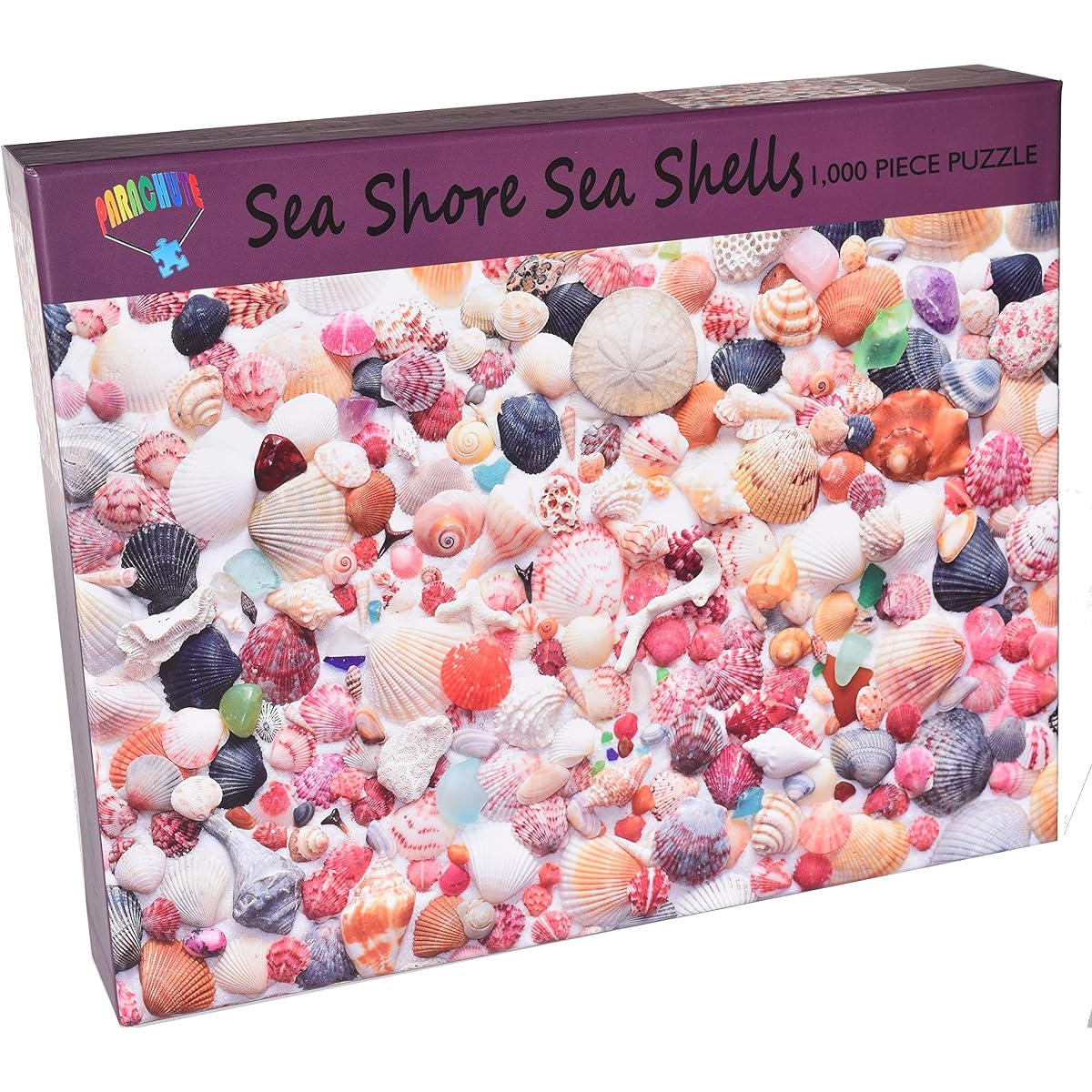Parachute Puzzle - Seaside Seashell Seashell Beach Jigsaw Puzzle - 1000 Pieces for Adults - Bright and Colorful Shell Puzzle - Difficult and Challenging Puzzle - Fun for the Whole Family