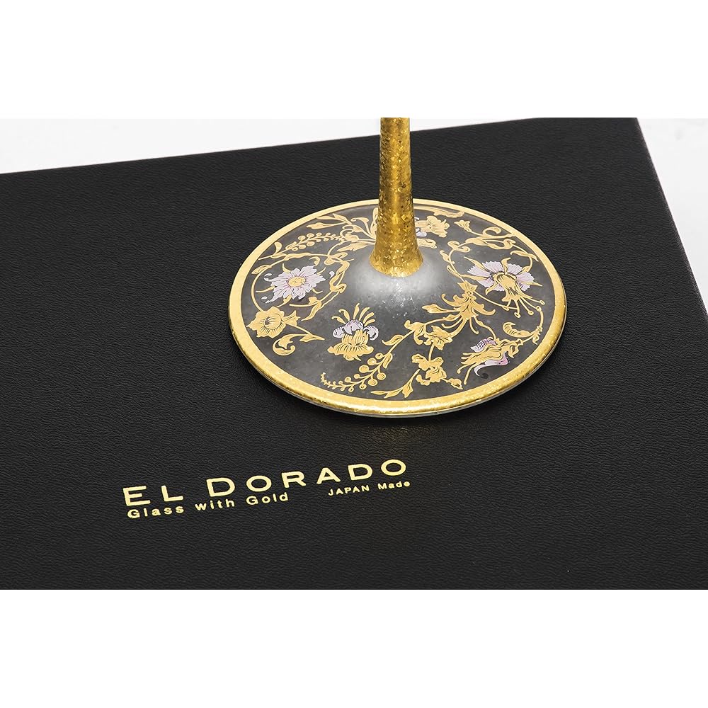 ADERIA El Dorado Arabesque Gold Wine Glass 540ml Made in Japan Presentation Box Stylish Red Sake Cup White Retirement Retirement 60th Birthday Father's Day Mother's Day Present Gift Wedding Gift Birthday Respect for the Aged Day Home Use 6525