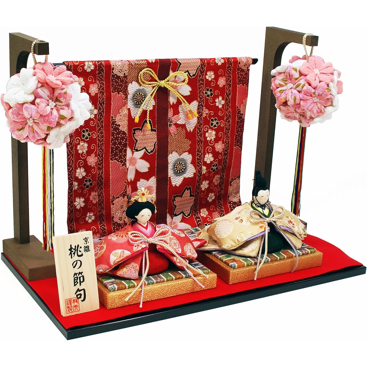 Flower ball Hina doll decoration Chirimen Hina doll Hina doll Mini hanging decoration with bonus Original Hina doll Hina Mini Compact Hina doll decoration First festival Hinamatsuri Ryukodo Ryukodo