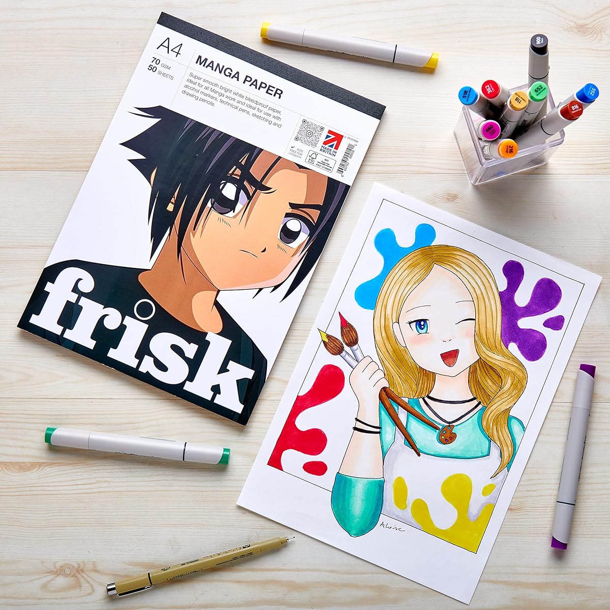Frisk A4 70gsm 50 Sheets Manga Paper Pad White