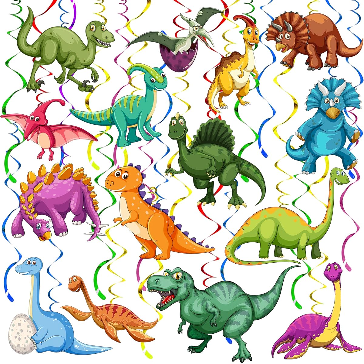 Dinosaur swirl 42 pack