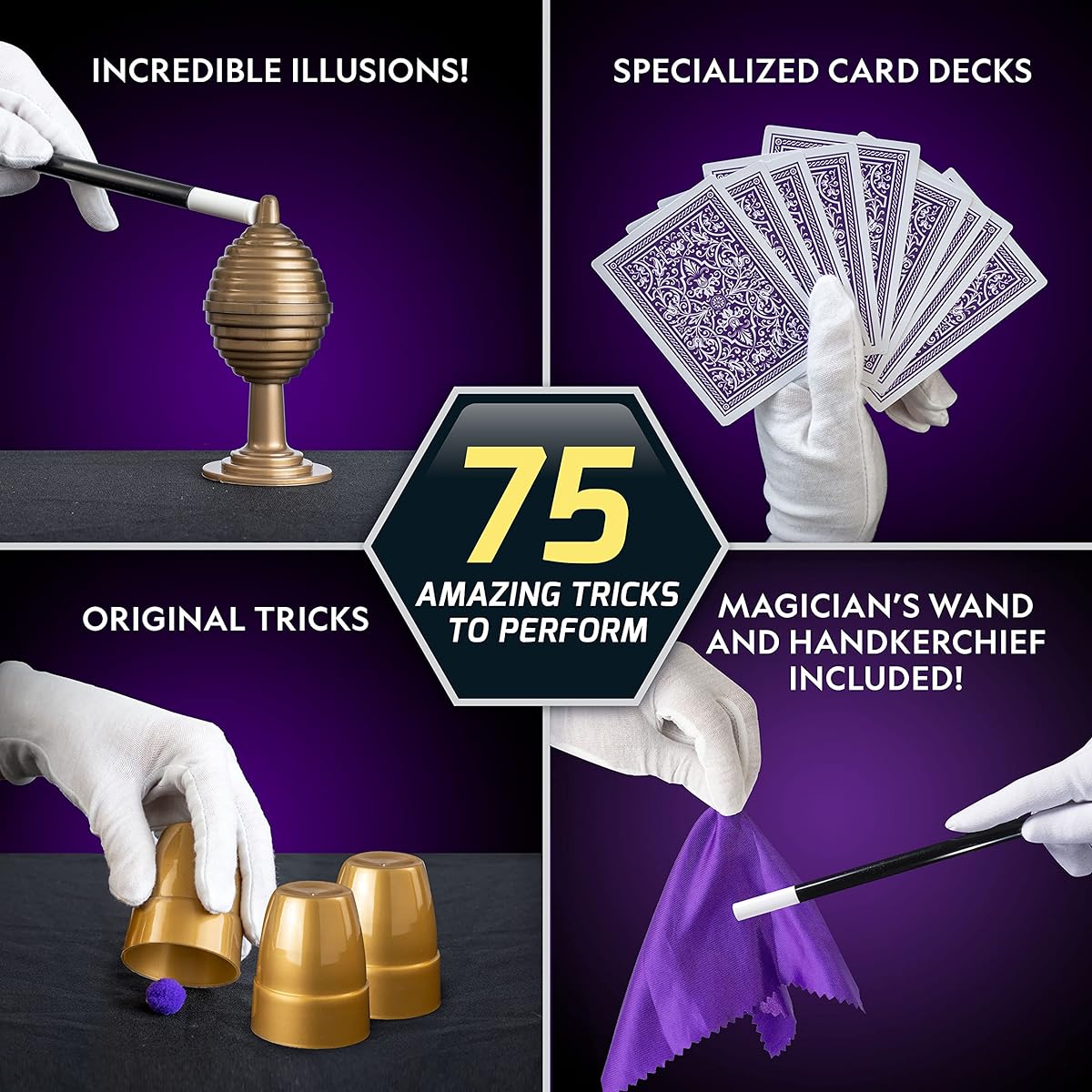 NATIONAL GEOGRAPHIC MEGA MAGIC SET - 75+ Magic Tricks for Kids to Perform with Step-by-Step Video Instructions for Each Trick from a Professional Magician