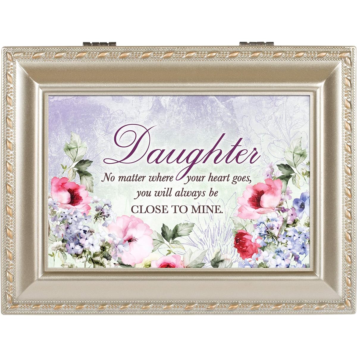 Cottage Garden Daughter Heart Close to Mine Champagne Jewelry Music Box You Light Up My Life