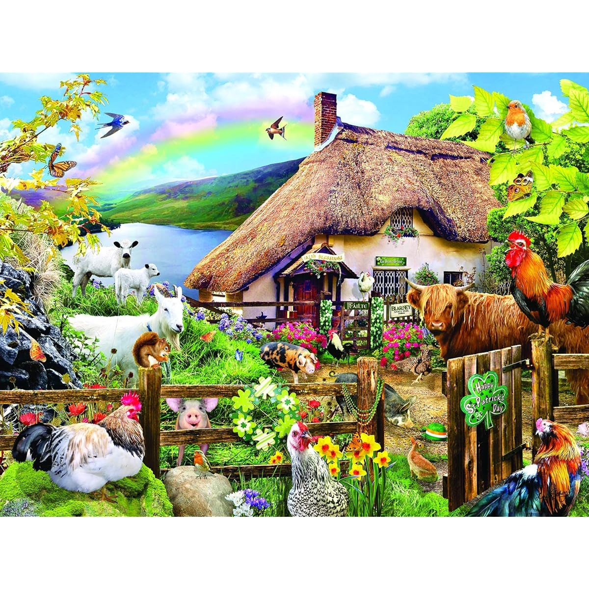 SUNSOUT INC - Luck of the Irish - 300 Piece Artist-Made Jigsaw Puzzle - Finished Size 18" x 24" St. Patrick's Day - MPN# 35006
