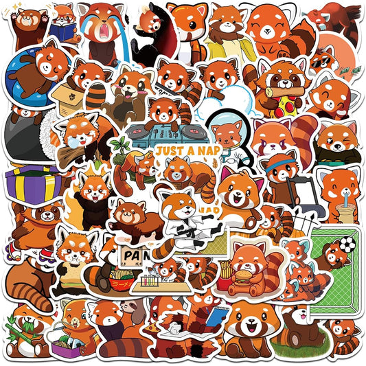50 Cute Red Panda Sticker Pack (Red Panda)