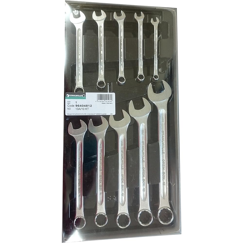 Stabile one-eye, one-mouth spanner set (inch) 13A/10KT