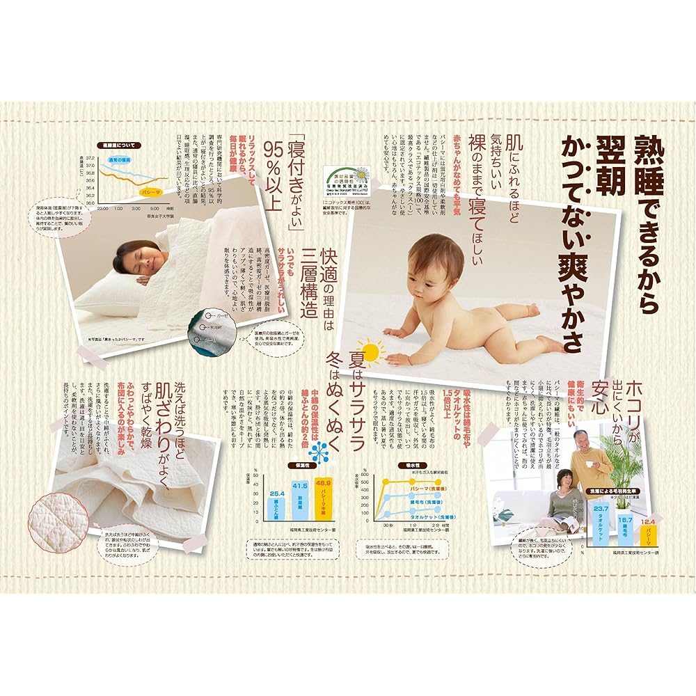 Pacima bed pad sheet/Sanisafe crib size 80x120cm Kinari color