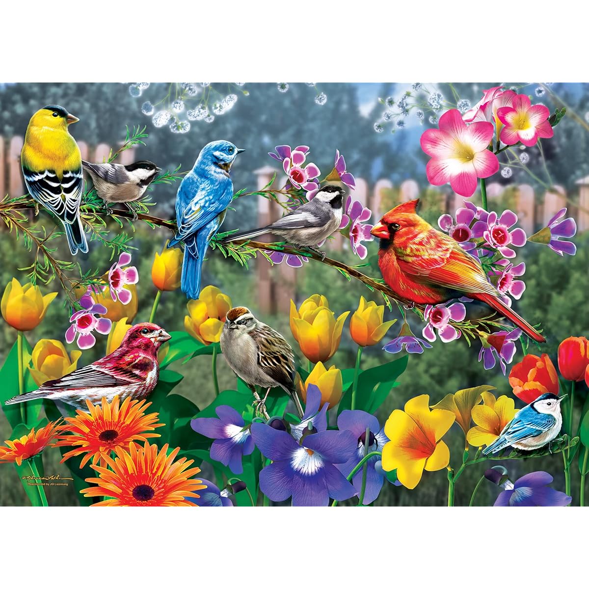 MasterPieces Jigsaw Puzzle 1000 Pieces for Adults, Family, Kids, Morning Garden, 19.25"x26.75"
