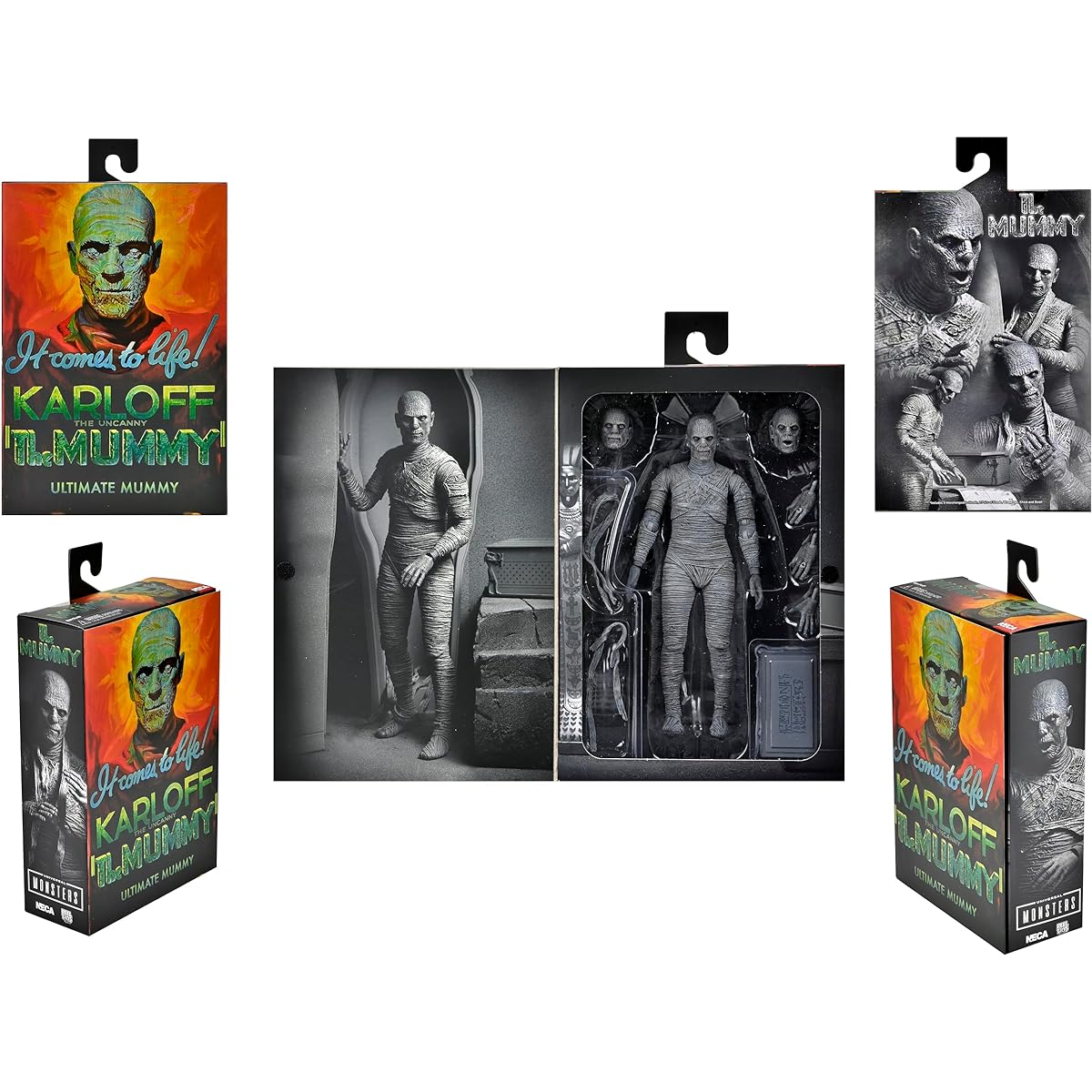 NECA Universal Monsters Mummy 7 inch Ultimate AF Black & White VER