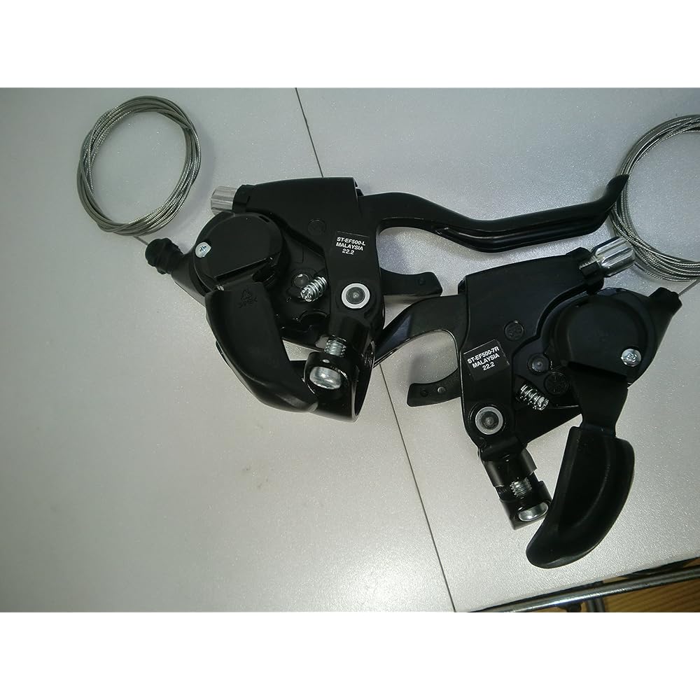 Shimano brake/shift lever 3x7speed ST-EF500 2 finger black left and right set 602
