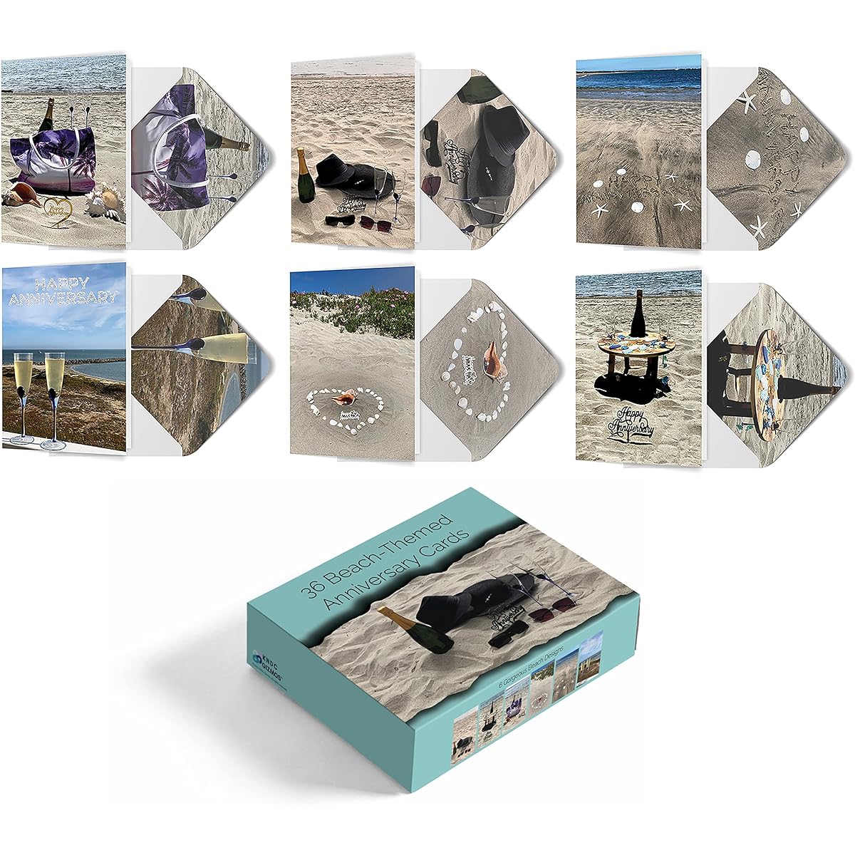 36 carat beach theme commemorative card