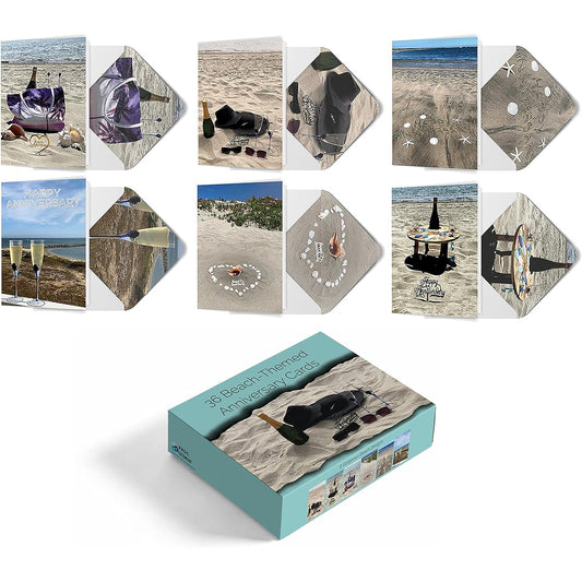 36 carat beach theme commemorative card