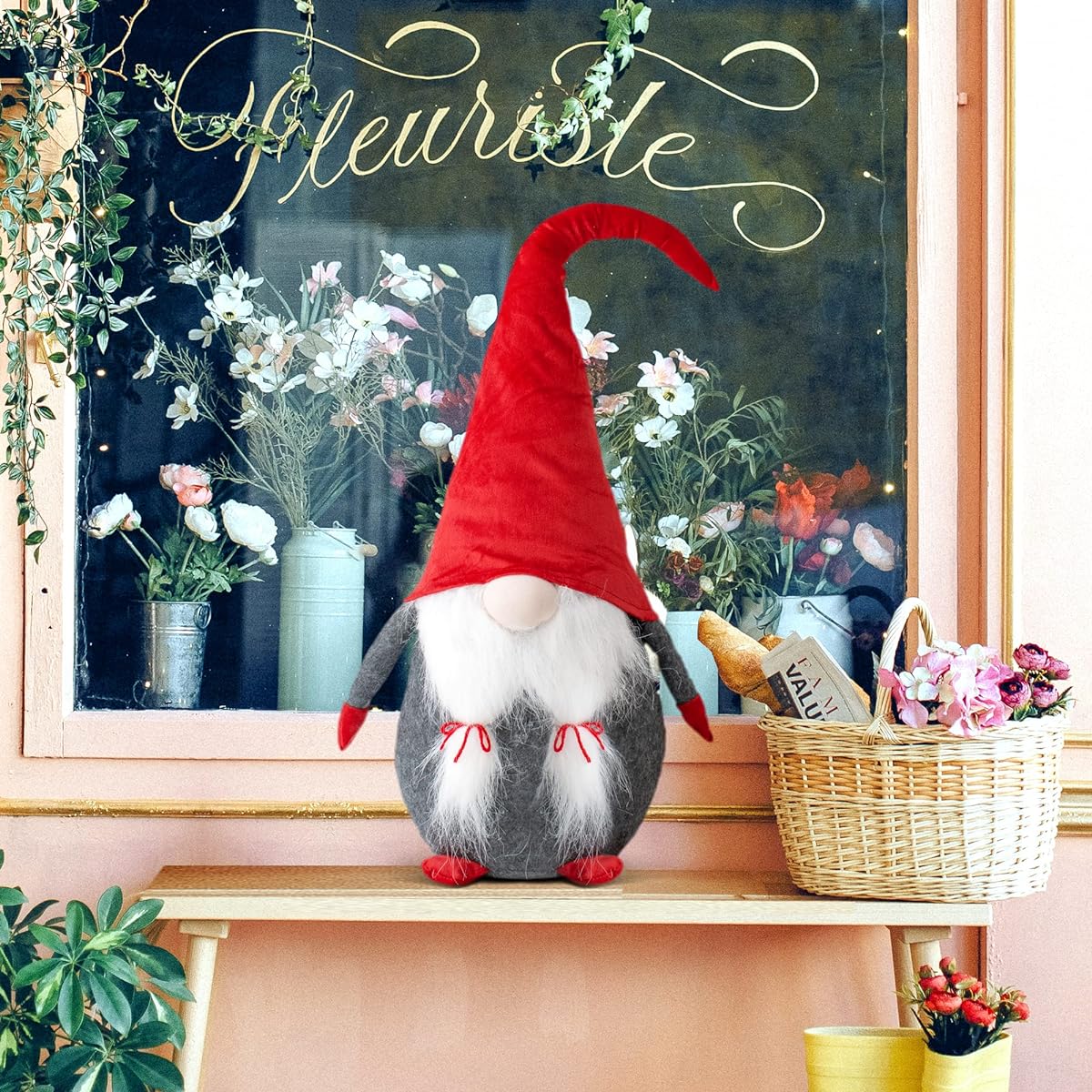 Large Stuffed Gnomes 24 Inch Felt Gnomes (2 Pack) Handmade Gnomes Swedish Tomte Gnomes Decor Giant Varnish Elf Dolls