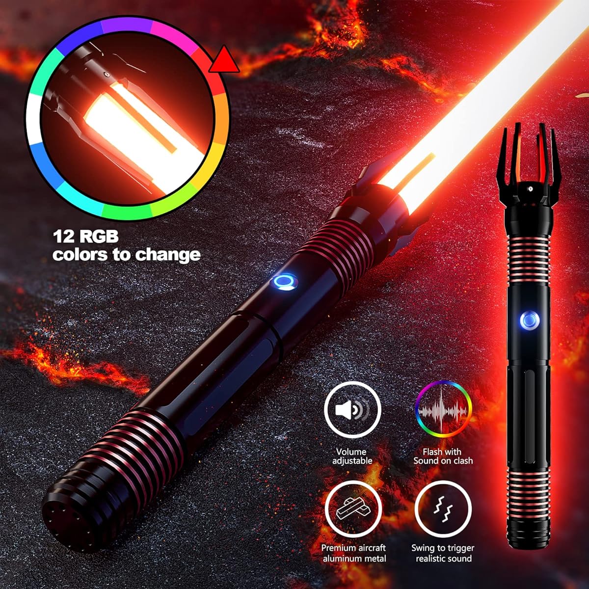 NSABERS Lightsaber Lightsaber for Adults and Children Costume Cosplay Game Rechargeable