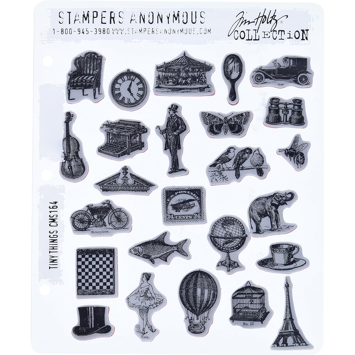 Tim Holtz Large Cling Stamp Set Small Things