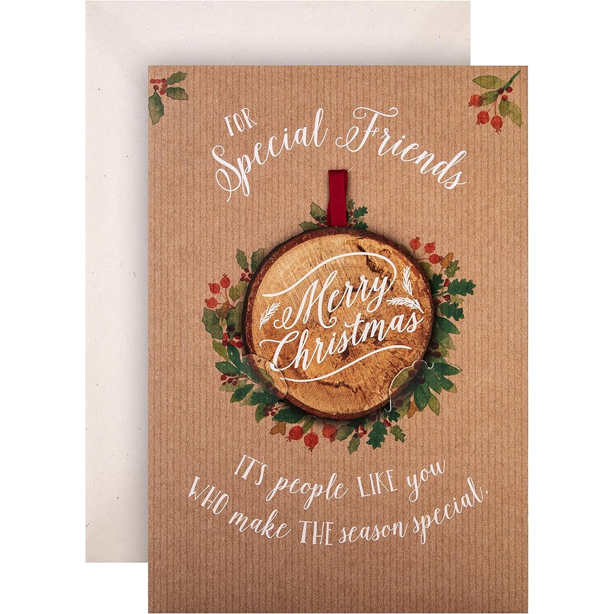Hallmark Christmas Cards for Friends, Modern Design, Removable Hanging Keepsake