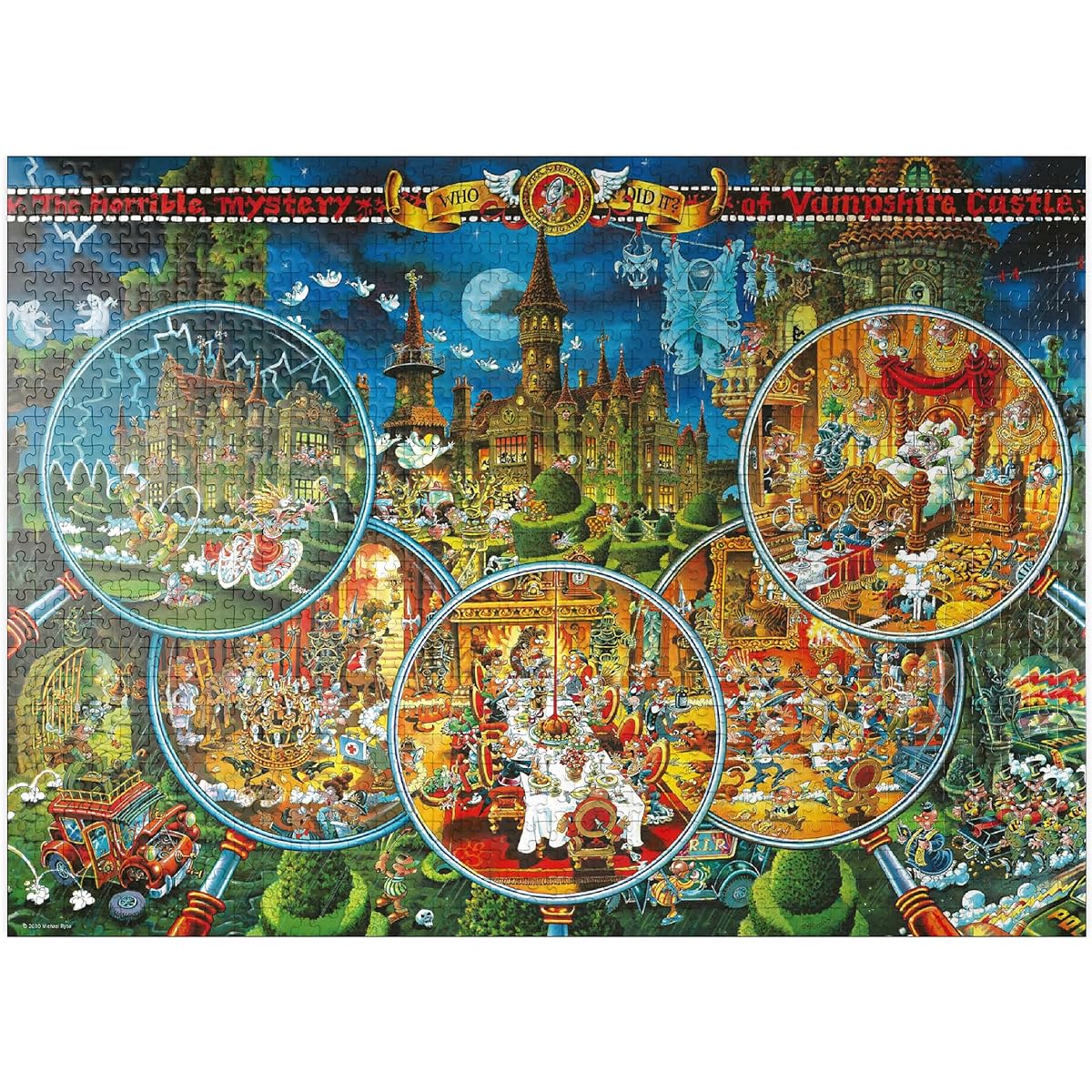 Crime Scene - Michael Ryba - Cartoon Classics - Premium 1000 Piece Jigsaw Puzzle for Adults