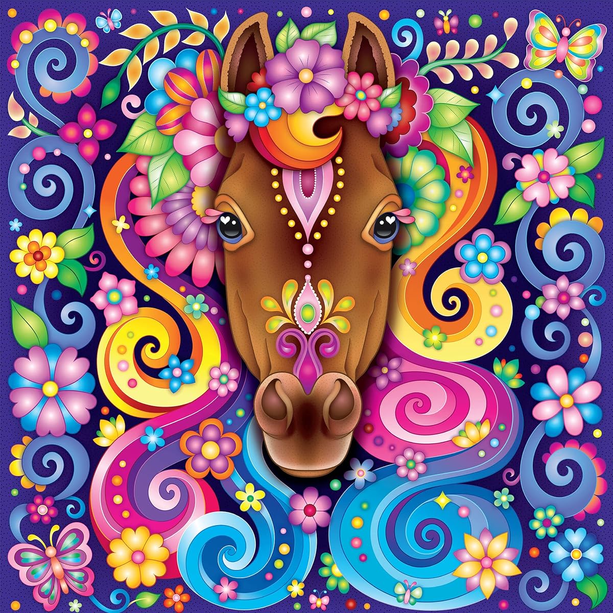 Ceaco - Groovy Animals - Horse - 750 Piece Jigsaw Puzzle