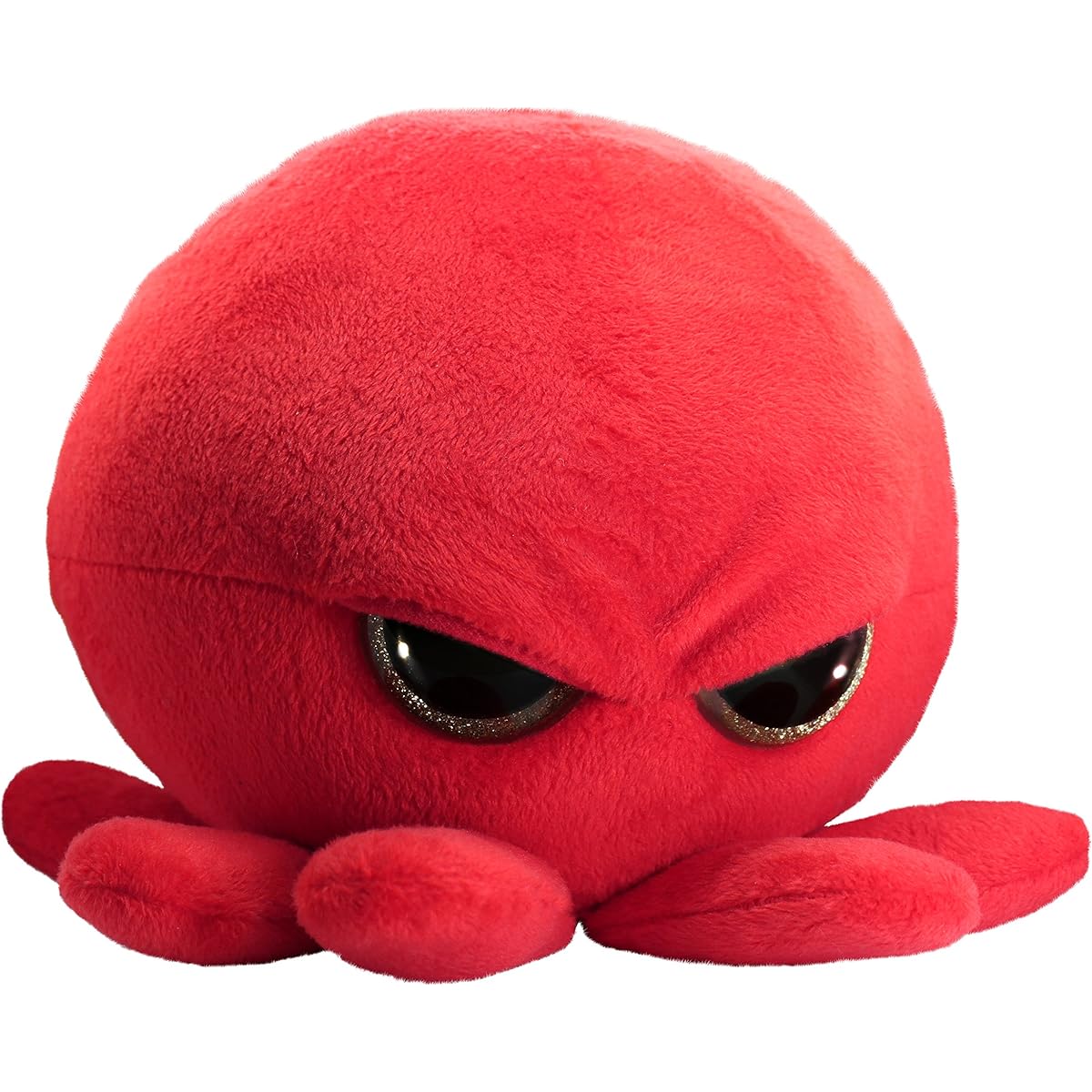 Grumpy Baby Octopus - Adorable Super Soft Squishy Plush Toy (Glitter Eyes) - Large 12 Inch - Unique Gift for Kids and Adults