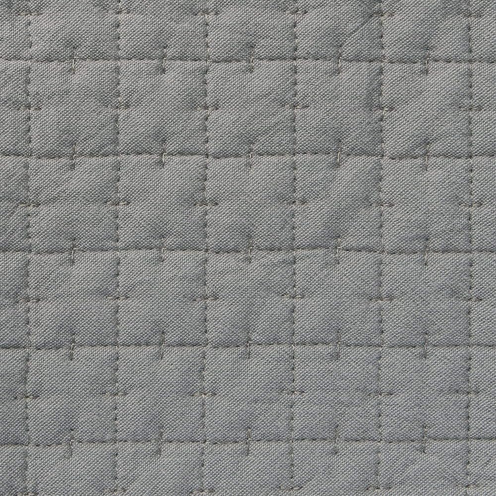 MUJI Washed Cotton Quilted Rug Gray 195 x 195cm 83336028