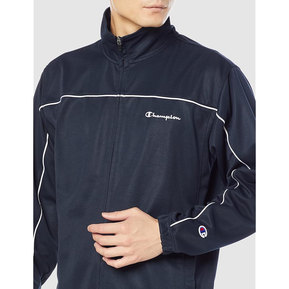 [Champion] Jersey Top and Bottom Stand Neck Training Suit Setup Quick Drying UV Protection Training Pants Jersey Jacket Script Logo Club Activities Gym Loungewear C8-TSW02 Men's