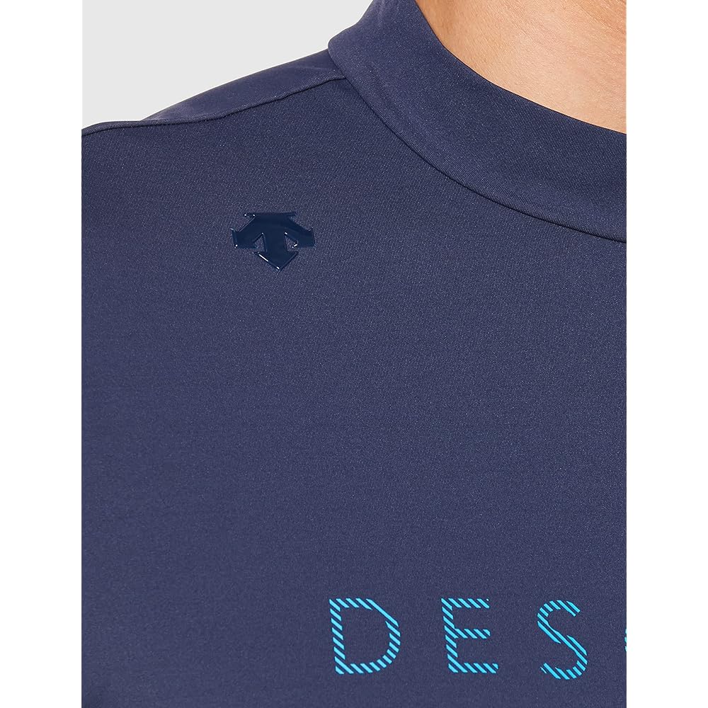 [DESCENTE] Short Sleeve Shirt Mock Neck Chest Logo Sweat Absorbent Quick Drying UVCUT UPF50+ Stretch Anti-See Through (WH00 Only) Golf DGMVJA15 Men's