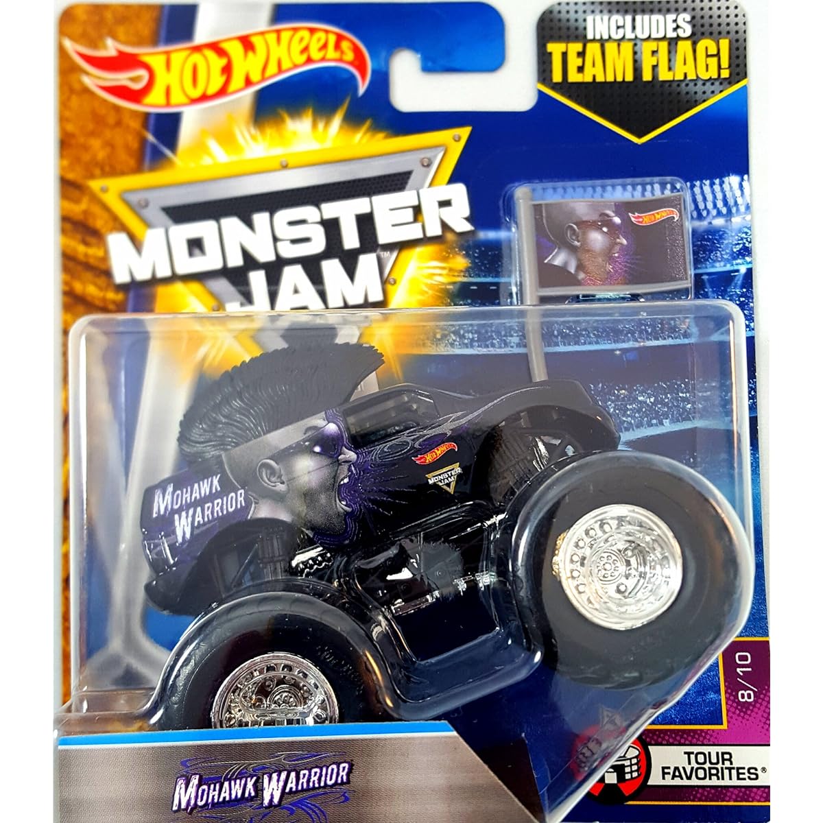 Hot Wheels Monster Jam Mohawk Warrior Team Flag Tour Favorites