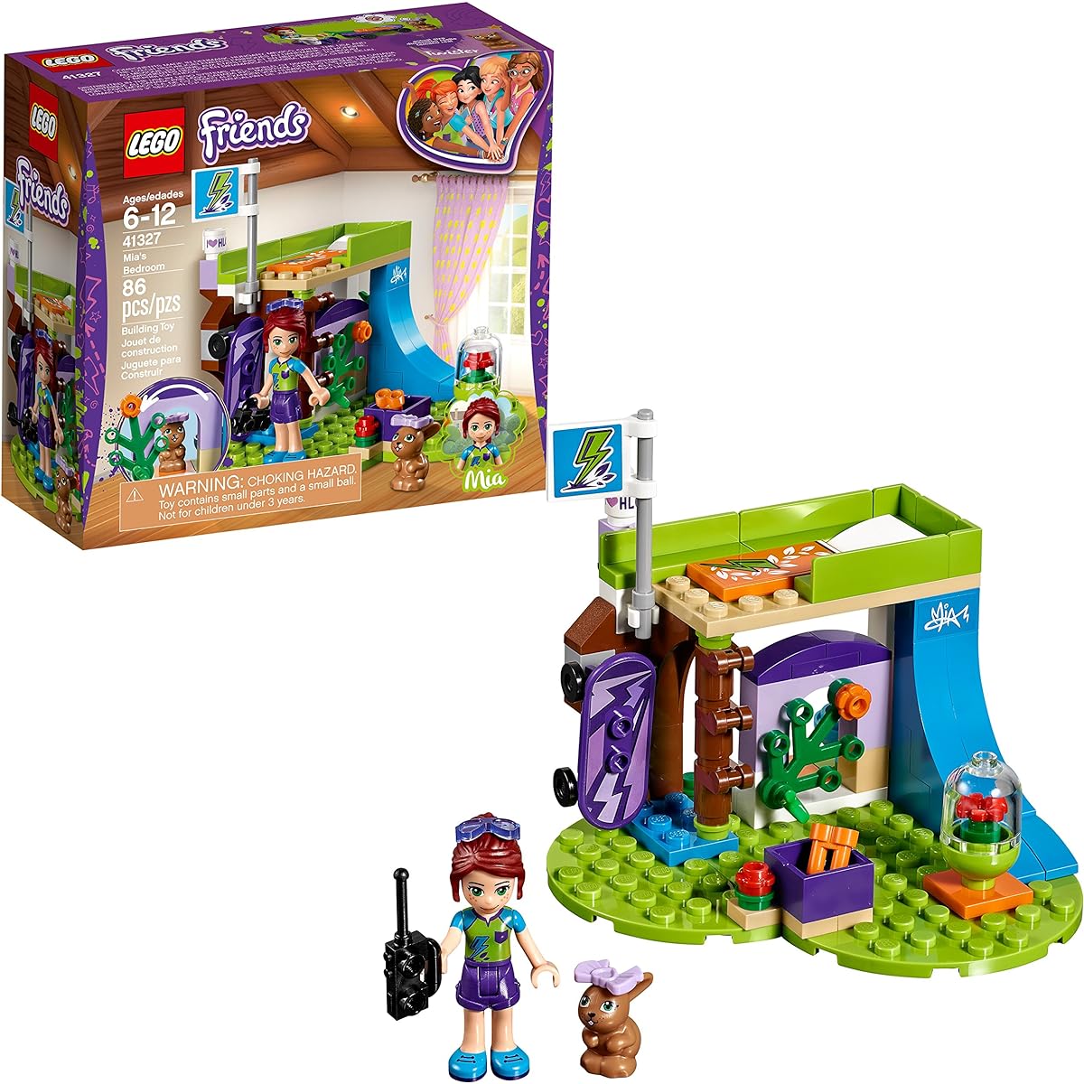 LEGO Friends Mia's Bedroom Building Kit 86 Pieces 41327