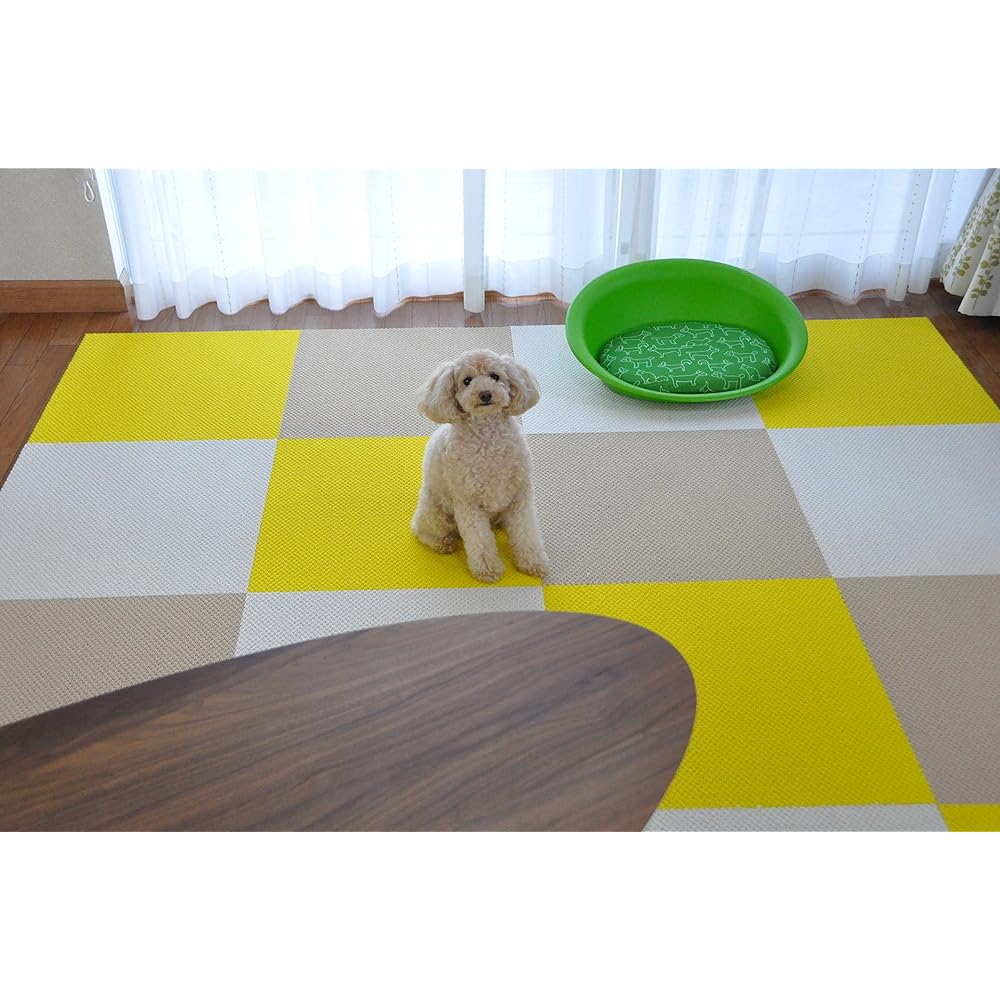 Tile Carpet Nittan Home Tile Adsorption/Multifunctional Set of 8 50 x 50cm Kiiro HT109