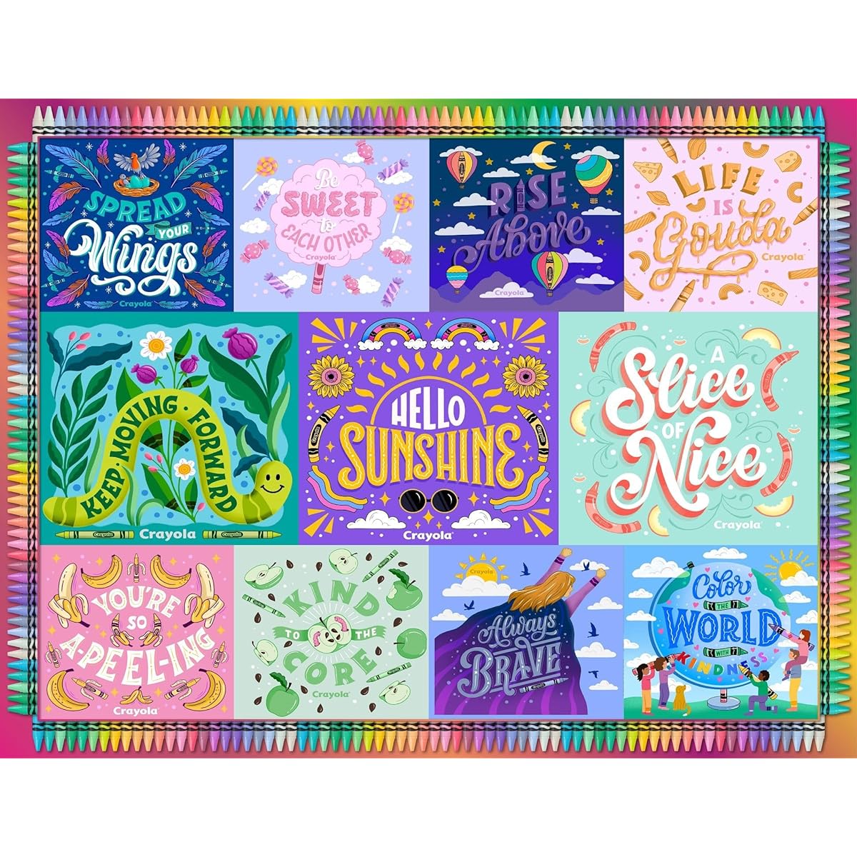 Springbok Crayola Colors of Kindness 500 Piece Jigsaw Puzzle for Adults Made in the USA