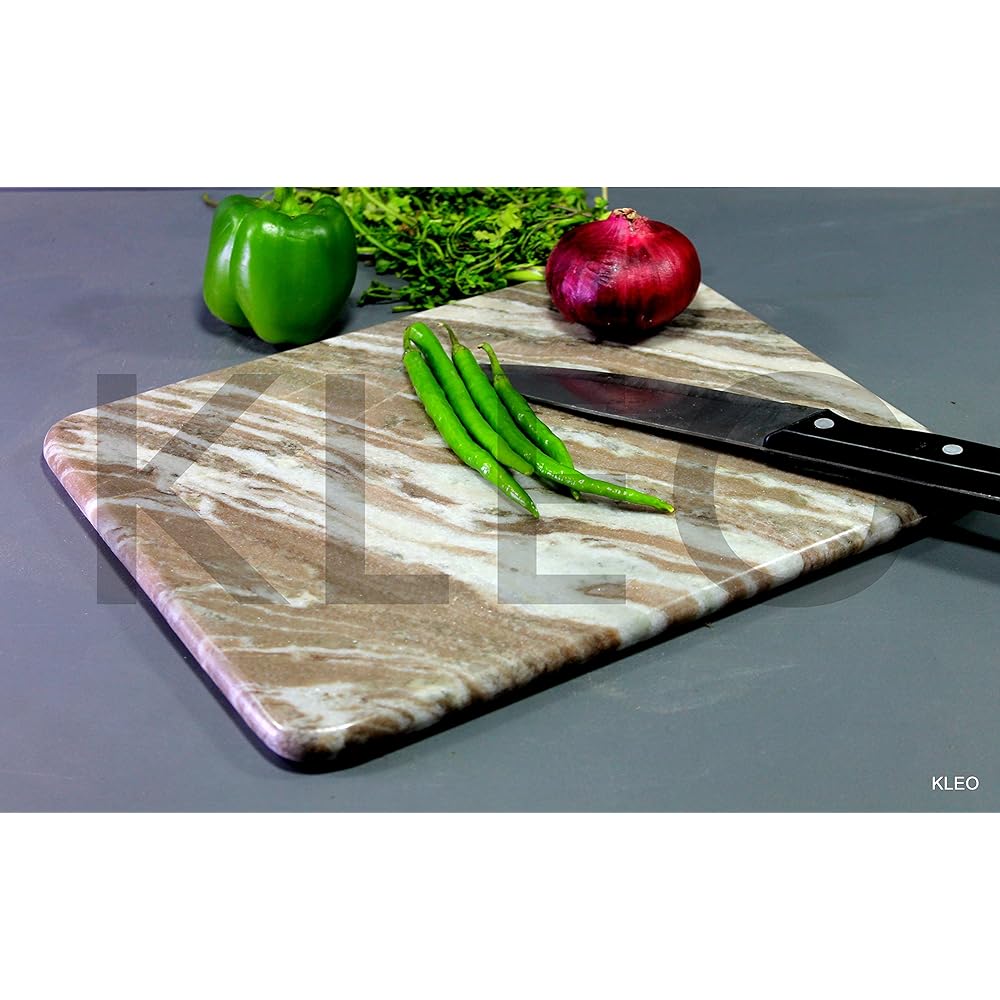 KLEO Chopping Board - Handmade Rectangle Shape White Marble 23cm x 46cm - Cheese Platter Kitchenware Wine Serveware Birthday Anniversary Corporate Gift