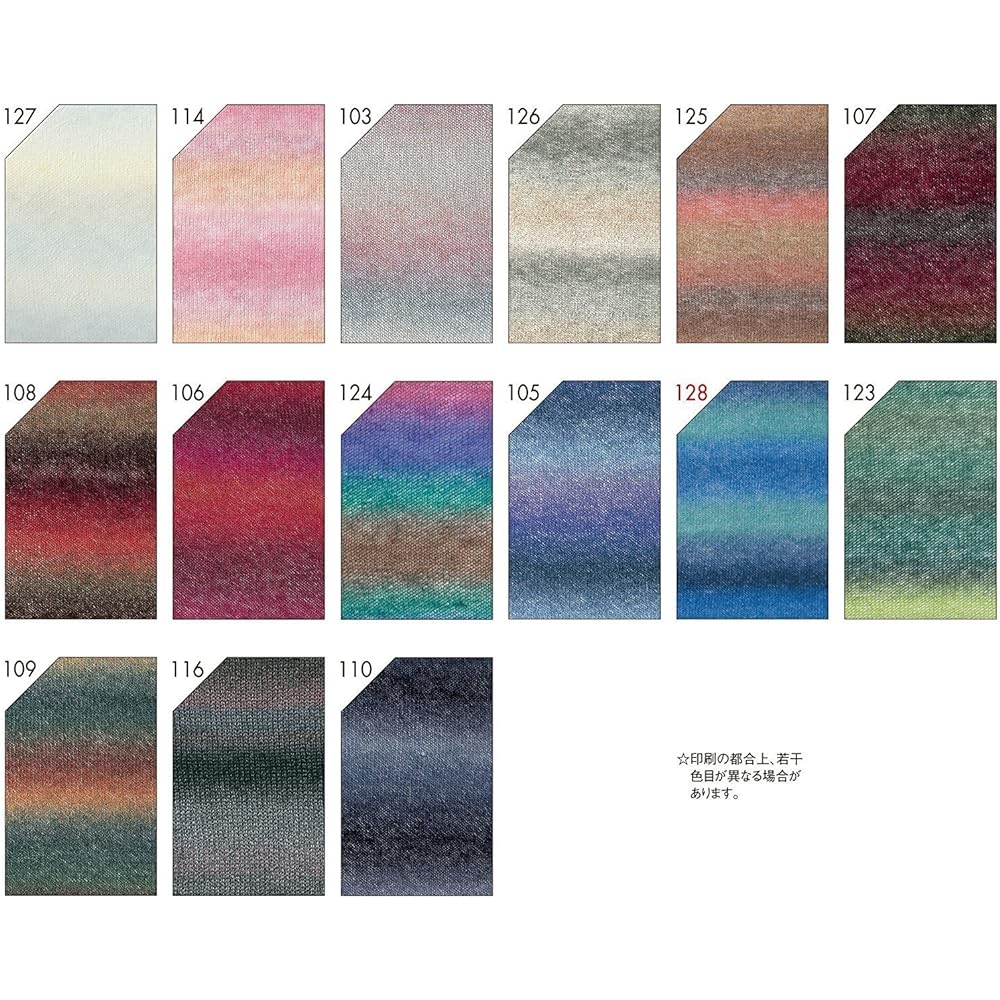 Hamanaka Richmore Excellent Mohair Count 10 Gradient Wool Gota col.127 Gray 20g Approx. 200m 10 Ball Set 3249