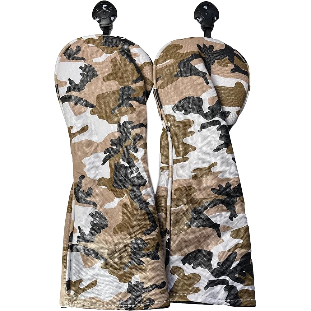 Camouflage pattern fairway wood head cover set of 2, 4 colors to choose from