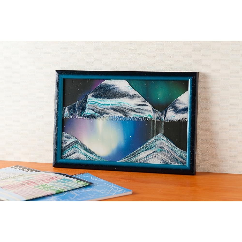 KB collection Austrian Sand Picture Aurora W4 (22 x 33 cm) Small size Aurora Borealis