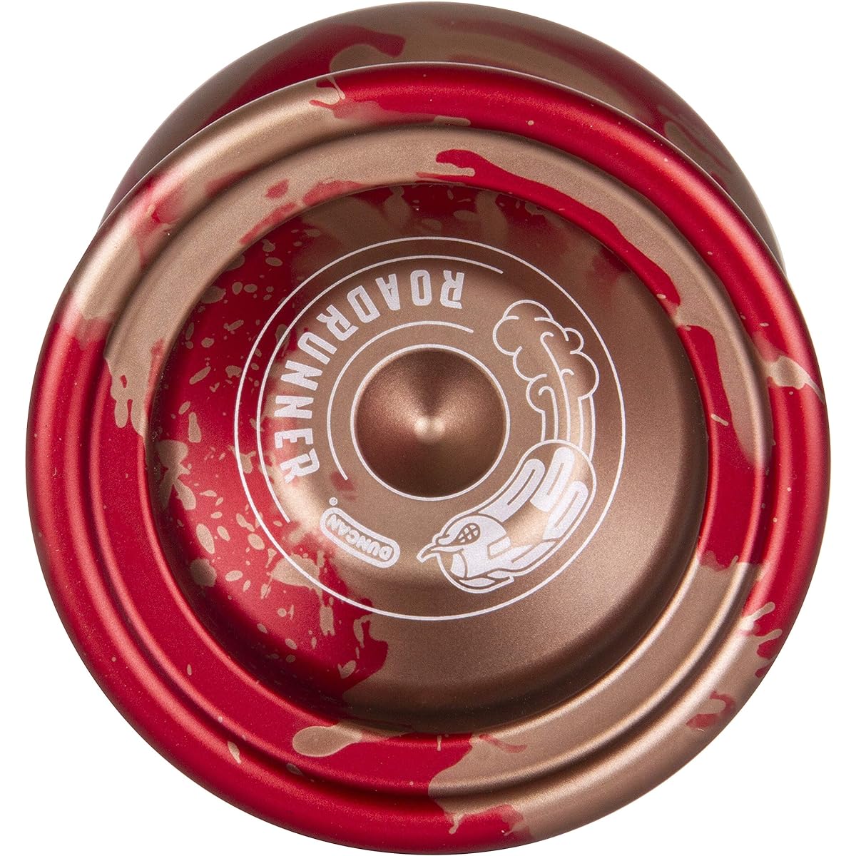 Duncan Toys Roadrunner Yo-Yo, Unresponsive Expert Level Yo-Yo, Concave Bearings and Aluminum Body, with Red and Gold Splashes