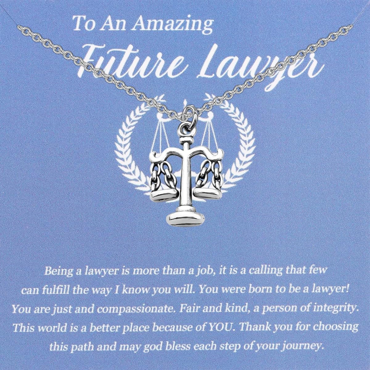 WSNANG Future Lawyer Gifts New Lawyer Necklace/Bracelet Law School Graduation Gifts for Lawyers Law Students