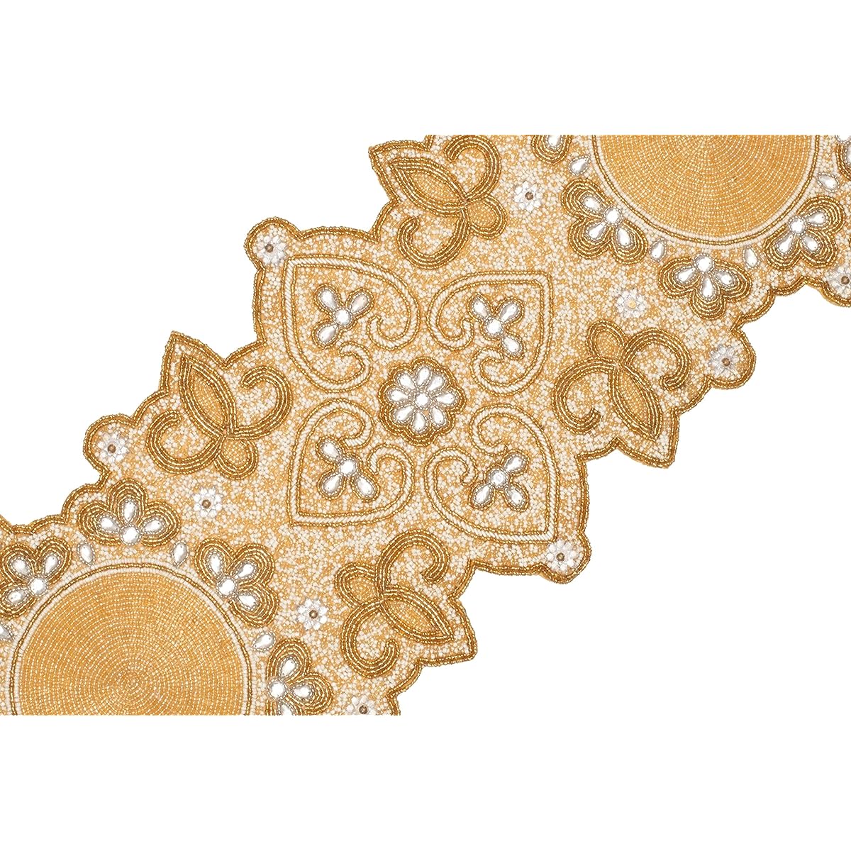 Beaded Table Runner 36 Inch Grits Table Runner Decorative Table Runner Farmhouse Decorative Table Runner Rustic Bridal Shower Beaded Table Runner Beaded Christmas Table Runner 13x36 Gold Silver White