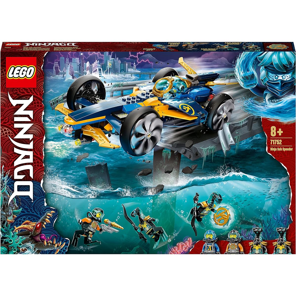 LEGO Ninjago Ninja Subspeeder 71752 Toy Ninja Vehicle Boys Ages 8 and up