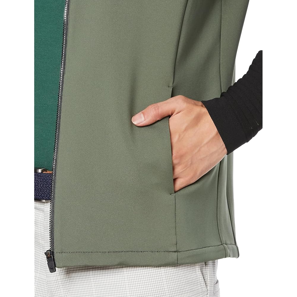 [Le Coq Sportif] Full Zip Cut and Sew [RIJOUME] Hybrid Knit Stretch Stylish Golf QGMWJL60 Men's