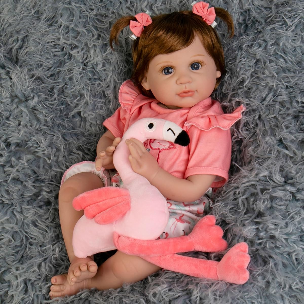 Milidool Lifelike Reborn Doll 22 Inch Realistic Girl Doll for Ages 3+