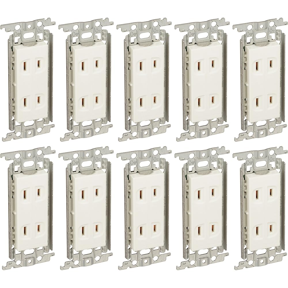 Panasonic Cosmo Series Wide 21 Embedded Double Outlet White WTF1502WK 10 Pieces
