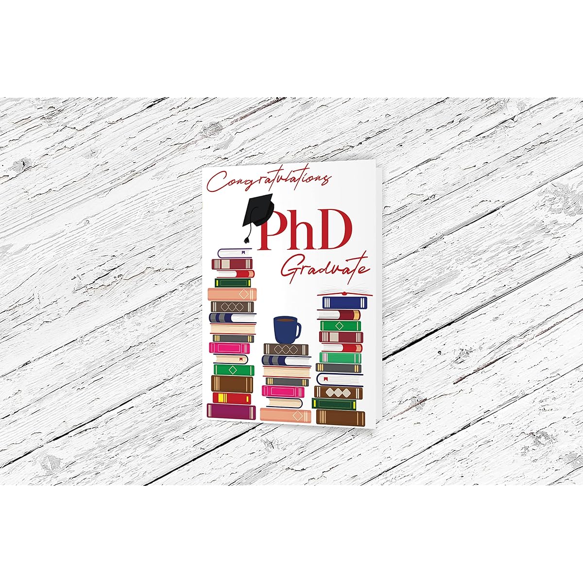 Red Door Inspirations Graduation Card - MBA and PhD Graduation Card with Single Card and Envelope (PhD Graduate)