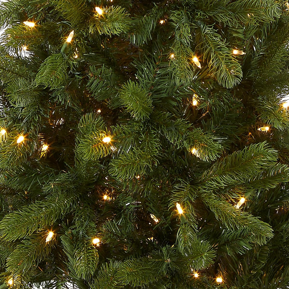 National Tree Company 'Feel Real' Pre-Lit Artificial Christmas Tree | Includes Pre-Stringed Multi-Color LED Lights and Stand | Downswept Douglas Fir Pencil Slim - 6.5 Feet